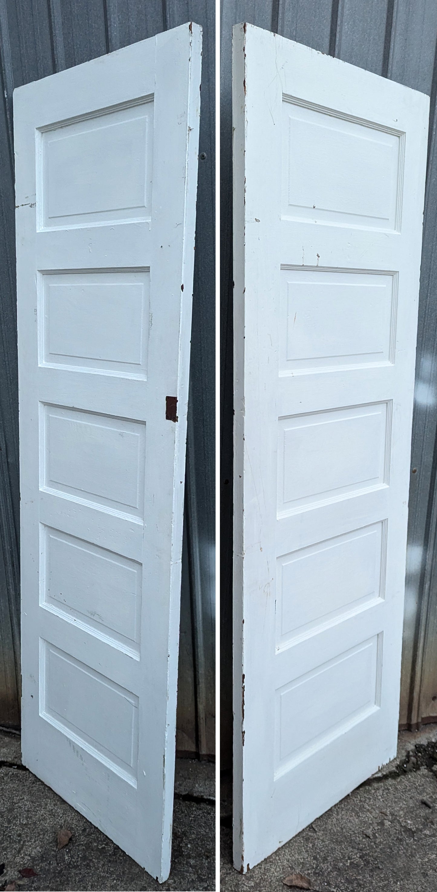 2 available 26"x77.5" Antique Vintage Old Reclaimed Salvaged Interior Wood Wooden Closet Pantry Door 5 Panels