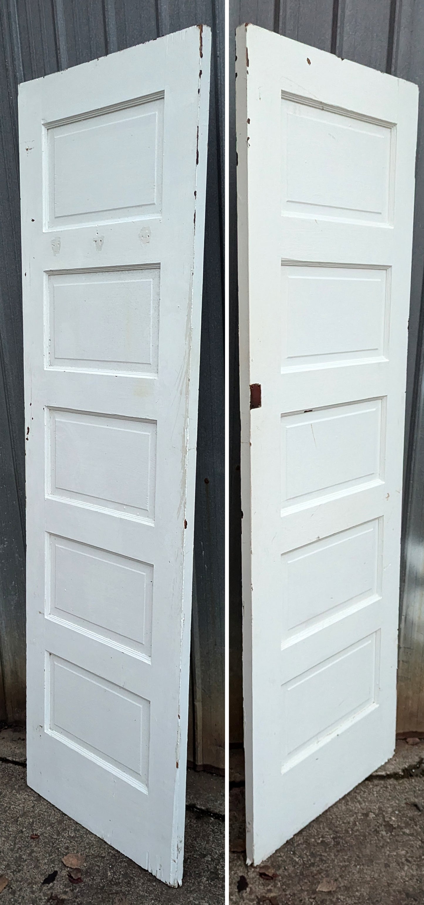 2 available 26"x77.5" Antique Vintage Old Reclaimed Salvaged Interior Wood Wooden Closet Pantry Door 5 Panels