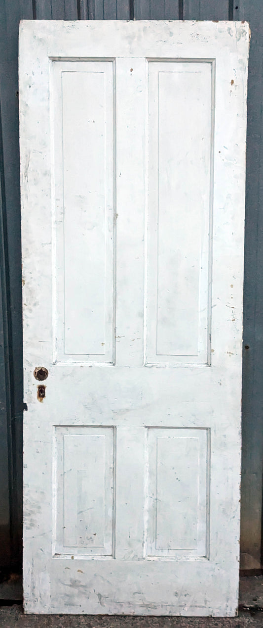 2 available 28"x77.5" Antique Vintage Old Reclaimed Salvaged Entry Victorian Interior Wood Wooden Doors 4 Panels