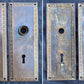 CLEANED Antique Vintage Old Reclaimed Salvaged Interior Egg Dart Steel Door Lockset Knob Plate Lock