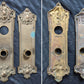 Antique Vintage Old Salvaged Reclaimed Yale Knights of Pythias Exterior Entry Door Set SOLID Bronze Brass Knob Plate Lock Lockset Key Neo Classical