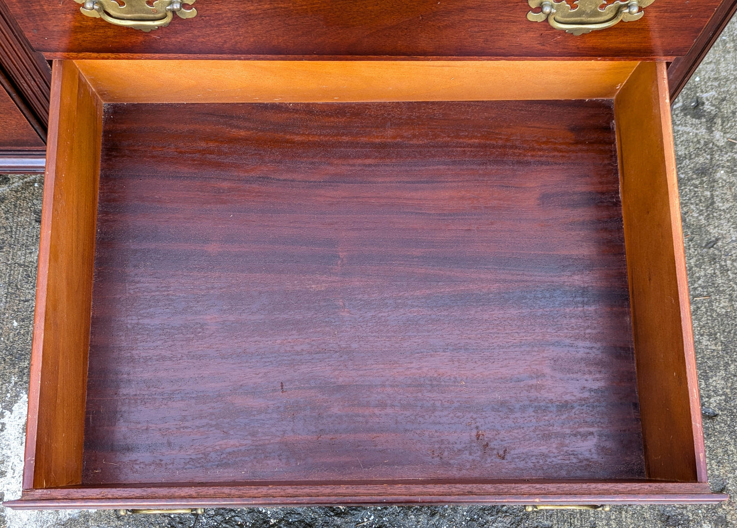 Antique Vintage Old "Kling" SOLID Mahogany Wood Wooden Colonial Double Wide Dresser Chest of Drawers