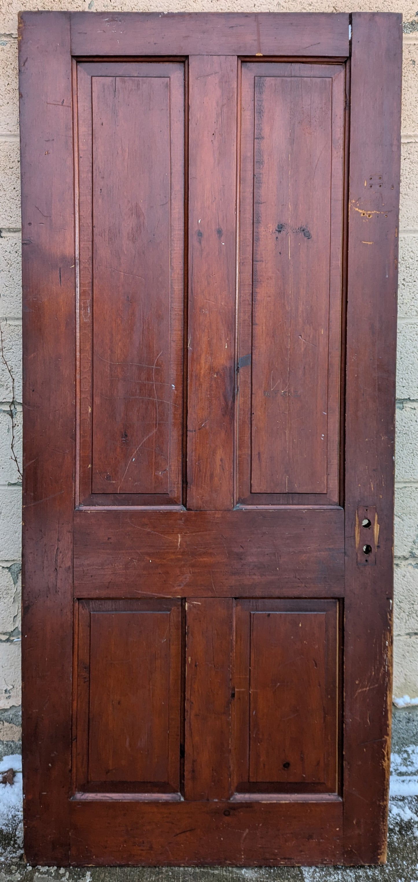 2 available 32"x77" Antique Vintage Old Reclaimed Salvaged Interior SOLID Wood Wooden Doors 4 Panels