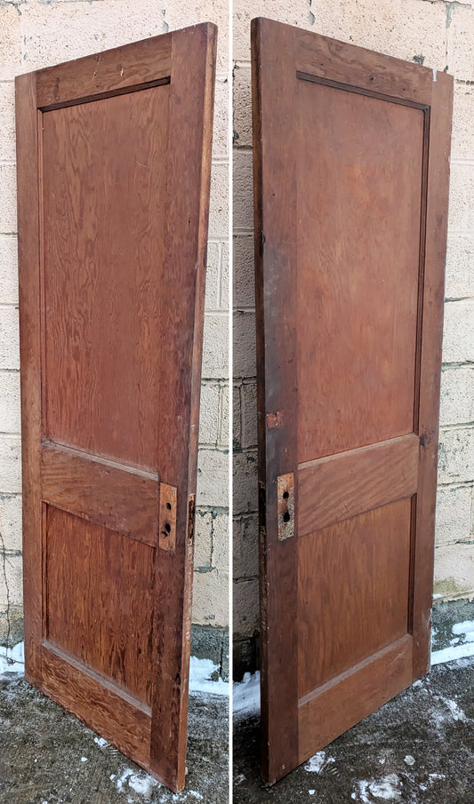 28"x76" Antique Vintage Old Reclaimed Salvaged Interior Closet SOLID Wood Wooden Doors 2 Panels (Copy)