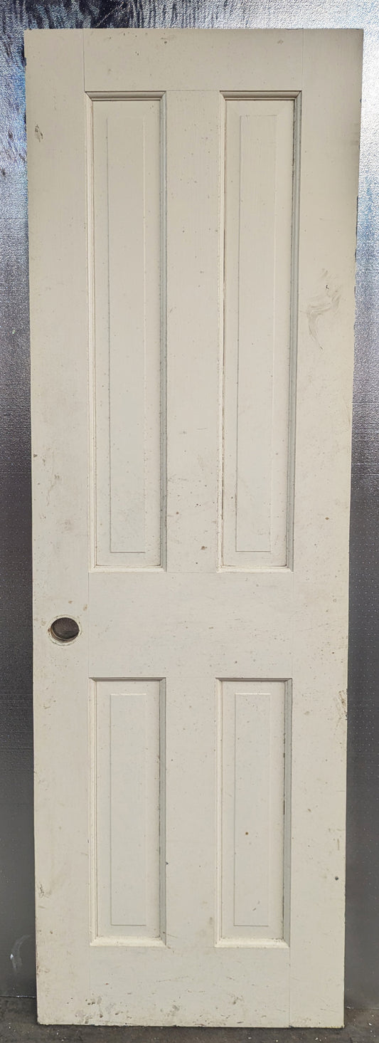 24"x80" Antique Vintage Old Reclaimed Salvaged Victorian Closet Pantry SOLID Wood Wooden Interior Door 4 Panels