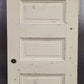 27.5"x79.5" Antique Vintage Old Reclaimed Salvaged SOLID Wood Wooden Closet Interior Door 5 Panels