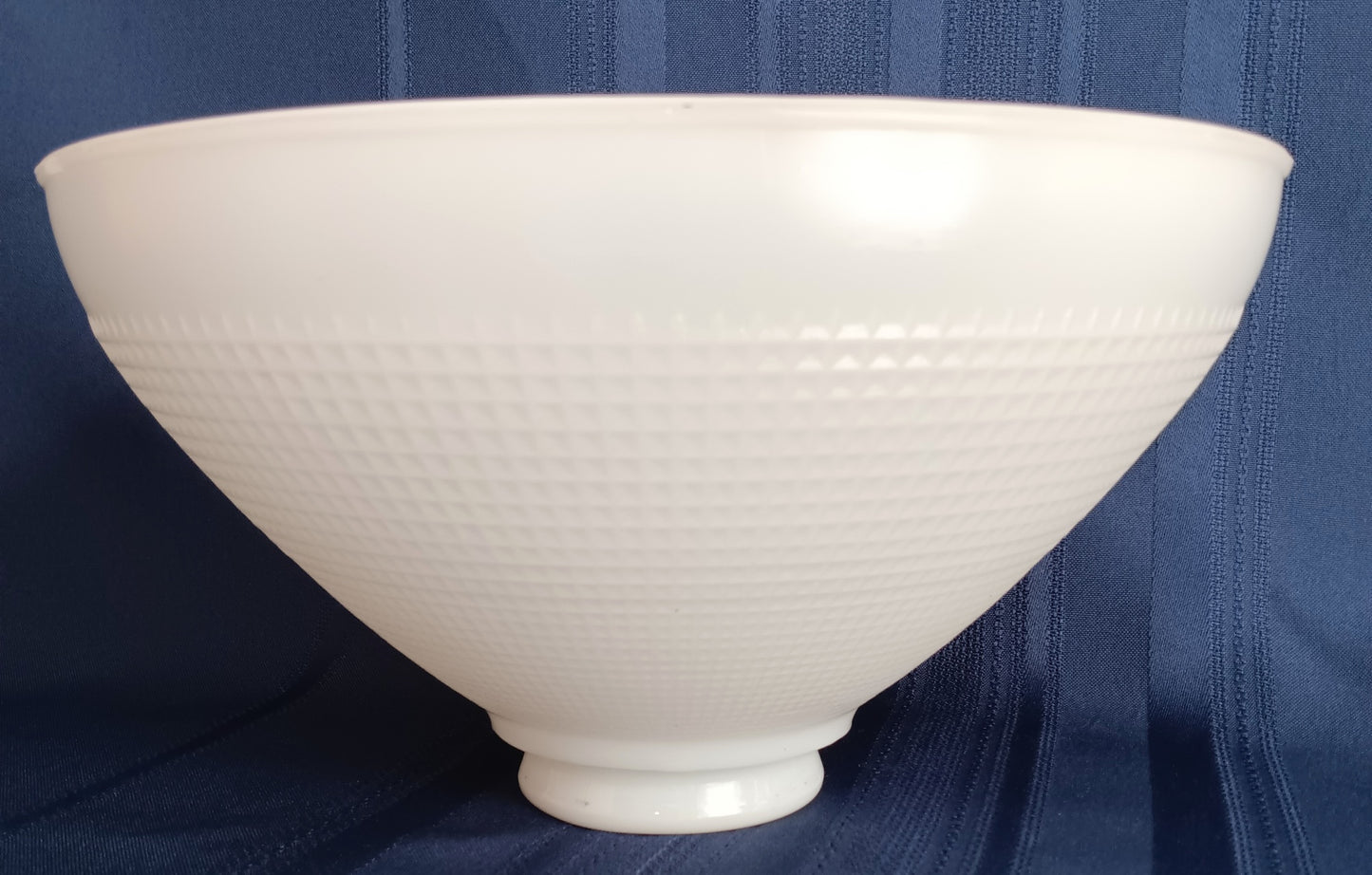 Corning Light Diffuser Milk Glass Textured Waffle Design Floor Table Lamp Cone Shade Pendant Torchiere Replacement Globe 3.25” Fitter-VTG