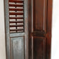 Antique Old Reclaimed Salvaged Rare SOLID Wood Wooden Interior Window Shutter Bifold 2 Panels Country Rustic Décor -AS IS