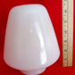 Vintage White Heavy Glass Threaded Neck Cone Shape Globe Swag Lamp Sconce Pole Lampshade with Screw-In Fitter-NOS