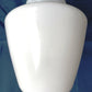 Vintage White Heavy Glass Threaded Neck Cone Shape Globe Swag Lamp Sconce Pole Lampshade with Screw-In Fitter-NOS