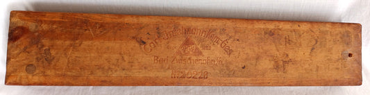 Primitive Antique German Cigar Hard Wood Press Mold Karl Intelmann Kom Ges No. 20228 Bad Zwischenahn Since 1862 Oldenburg, Bremen Tobacciana