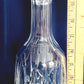 Vintage European Lead Crystal Decanter with Matching Stopper Wine Liquor Bottle Heavy Diamond Cuts Design Barware