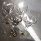 Vintage Set of 4 Wine Water Goblets Evora Atlantis Hand Blown and Cut Full Lead Heavy Clear Crystal Barware - Made in Portugal - NOS –NIB