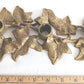 Vintage Art Nouveau Heavy Solid Brass Ivy Leaves Design Candle Holder 3 Tapers Candles Holder Rustic Table Centerpiece