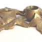 Vintage Art Nouveau Heavy Solid Brass Ivy Leaves Design Candle Holder 3 Tapers Candles Holder Rustic Table Centerpiece