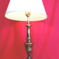 Vintage Mid Century Modern Westwood Ind. Brass Tall Heavy Table Lamp Harp and Finial Hollywood Regency Style