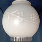 Vintage Frosted Clear Glass Shade Light Ceiling/Wall Fixture Round Lampshade 3D Design Floral Small Cover Globe Retro Lighting 3.25" Fitter