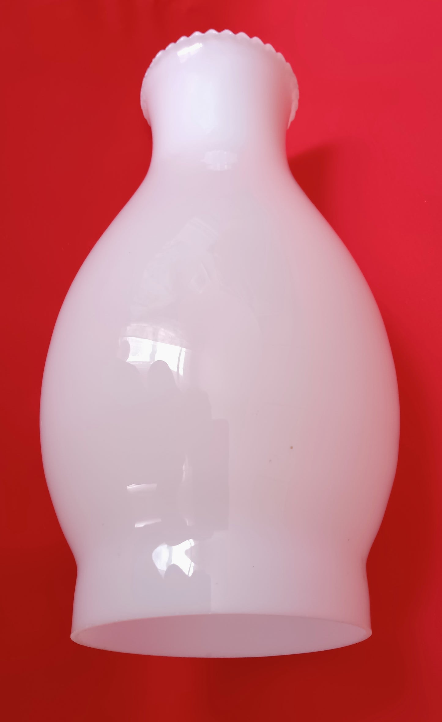 Vintage Milk Glass Lampshade Replacement Hurricane Chimney GWTW Lamp Crimped Top Cover Lamp