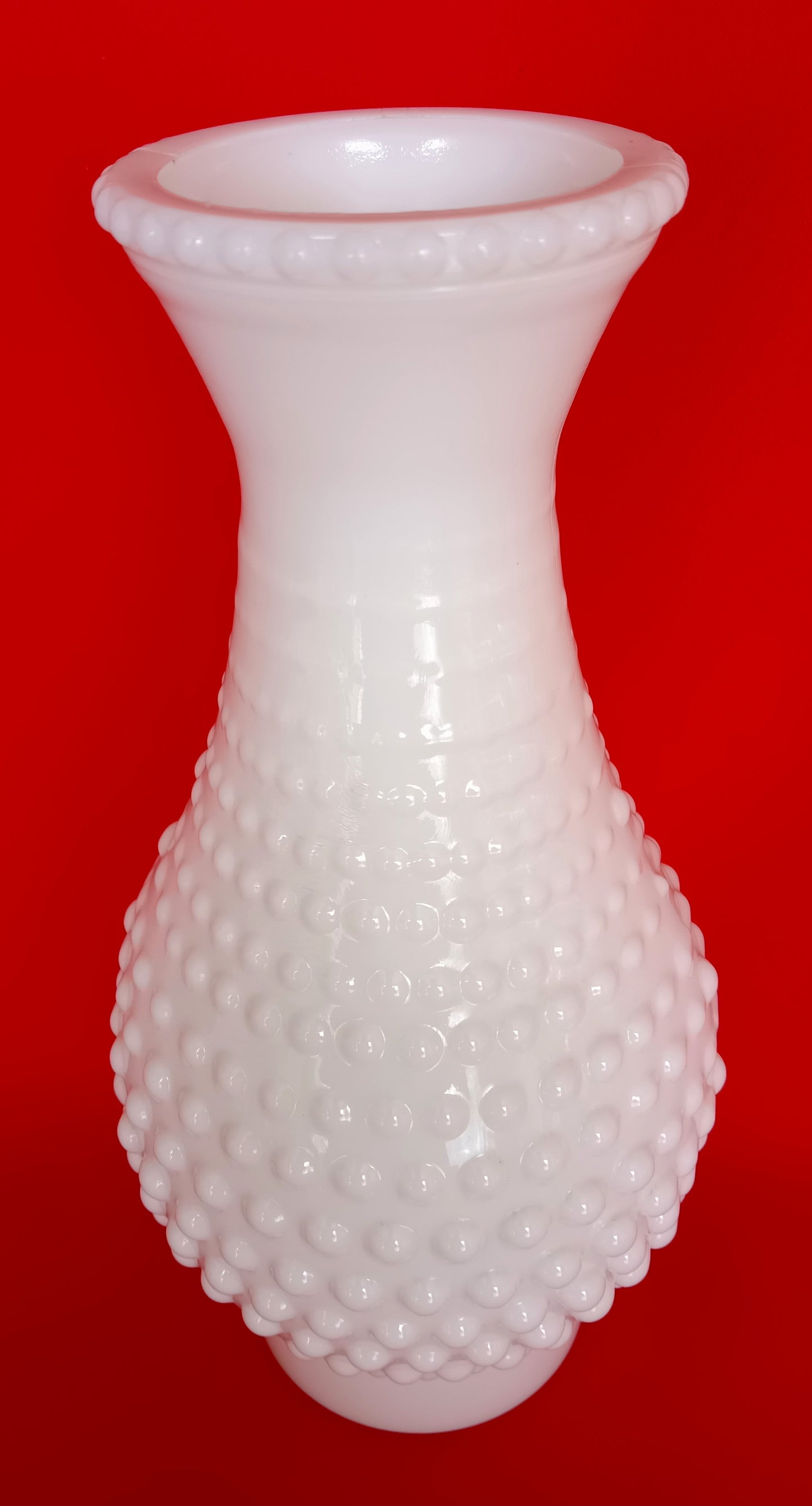 Vintage Milk Glass Lampshade Hobnail Design Fluted Shade Replacement Shade Oil Lamp Chimney Heavy Glass Shade 3.25” Fitter