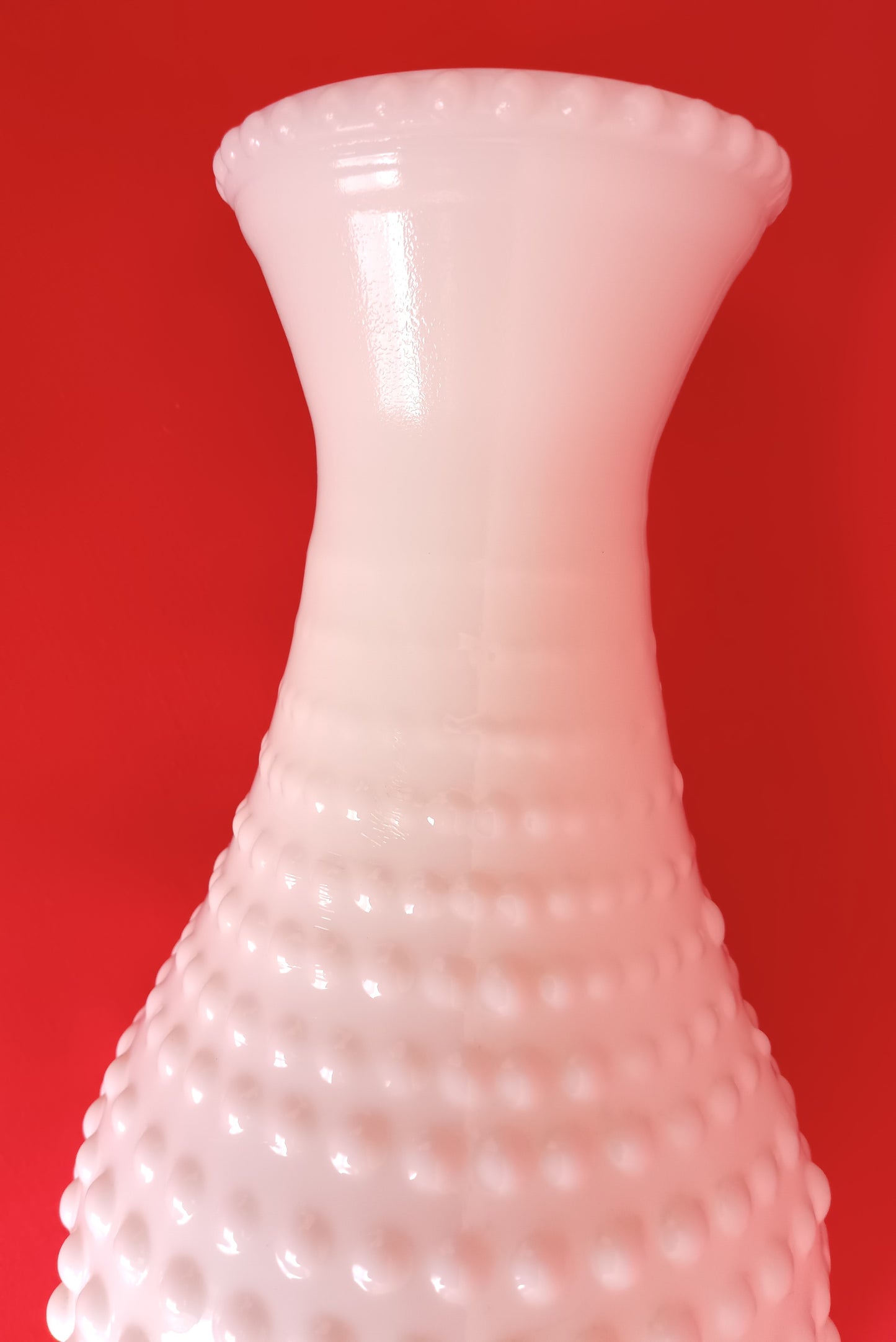 Vintage Milk Glass Lampshade Hobnail Design Fluted Shade Replacement Shade Oil Lamp Chimney Heavy Glass Shade 3.25” Fitter