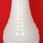 Vintage Milk Glass Lampshade Hobnail Design Fluted Shade Replacement Shade Oil Lamp Chimney Heavy Glass Shade 3.25” Fitter