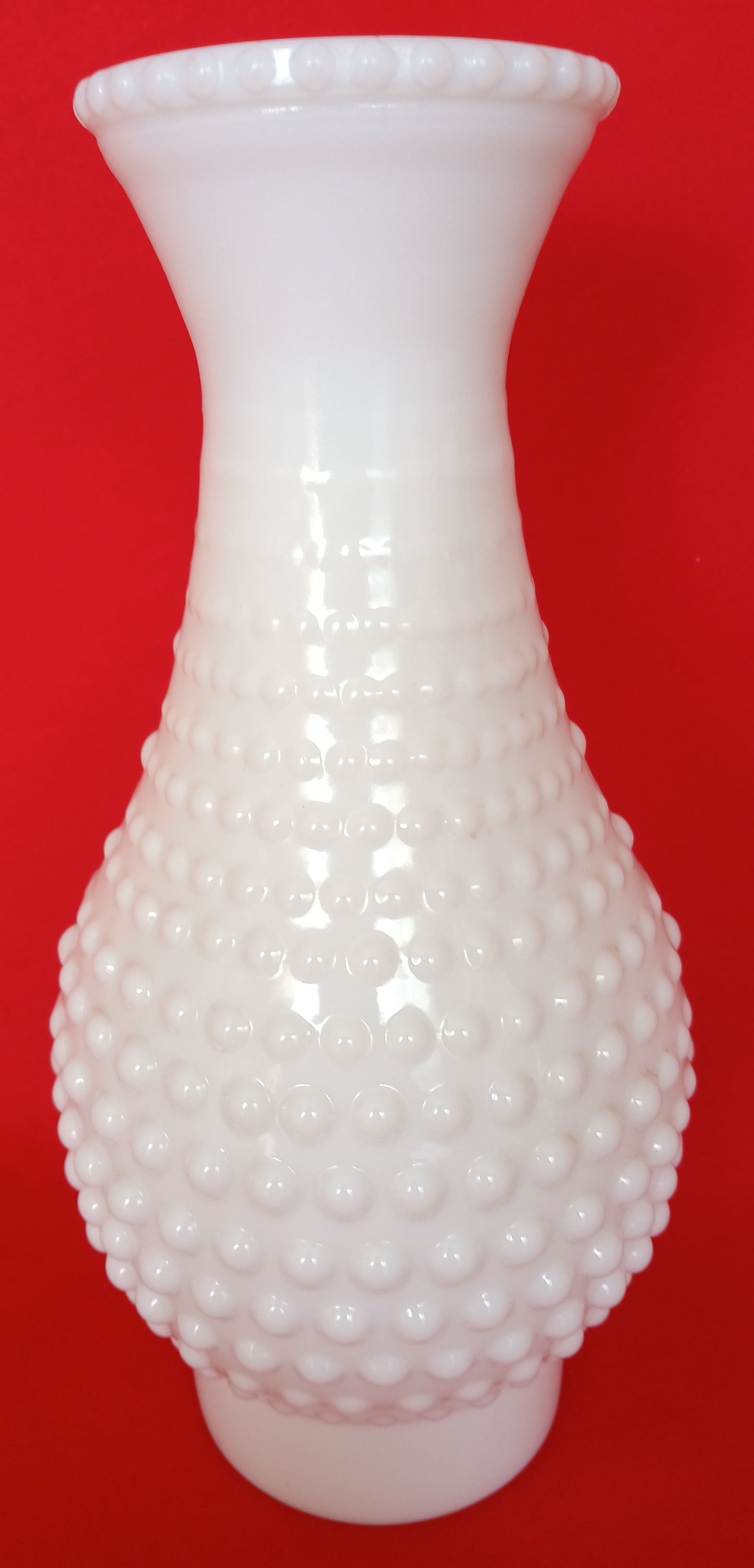 Vintage Milk Glass Lampshade Hobnail Design Fluted Shade Replacement Shade Oil Lamp Chimney Heavy Glass Shade 3.25” Fitter