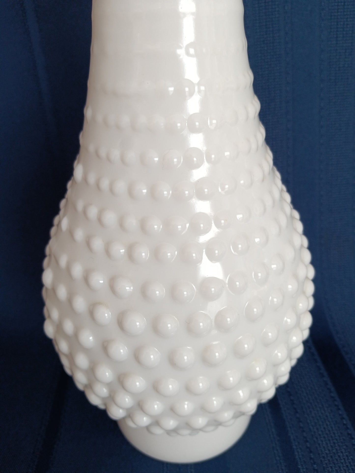 Vintage Milk Glass Lampshade Hobnail Design Fluted Shade Replacement Shade Oil Lamp Chimney Heavy Glass Shade 3.25” Fitter