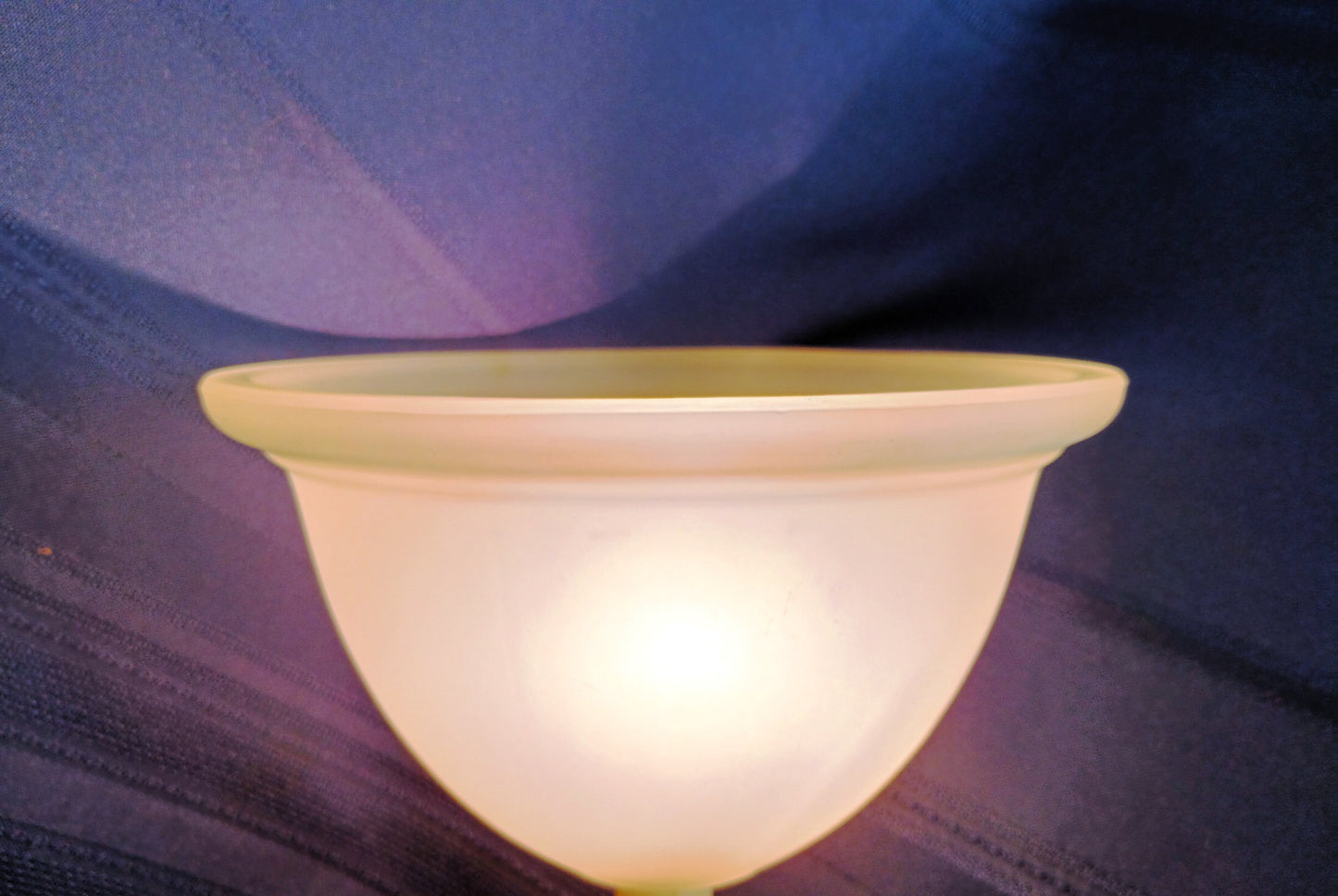 Vintage Replacement Lampshade Cone Shape Satin White Heavy Glass Small Light Diffuser Torchiere Style 7.5 D Top Lipless with 1-5/8” Fitter Opening