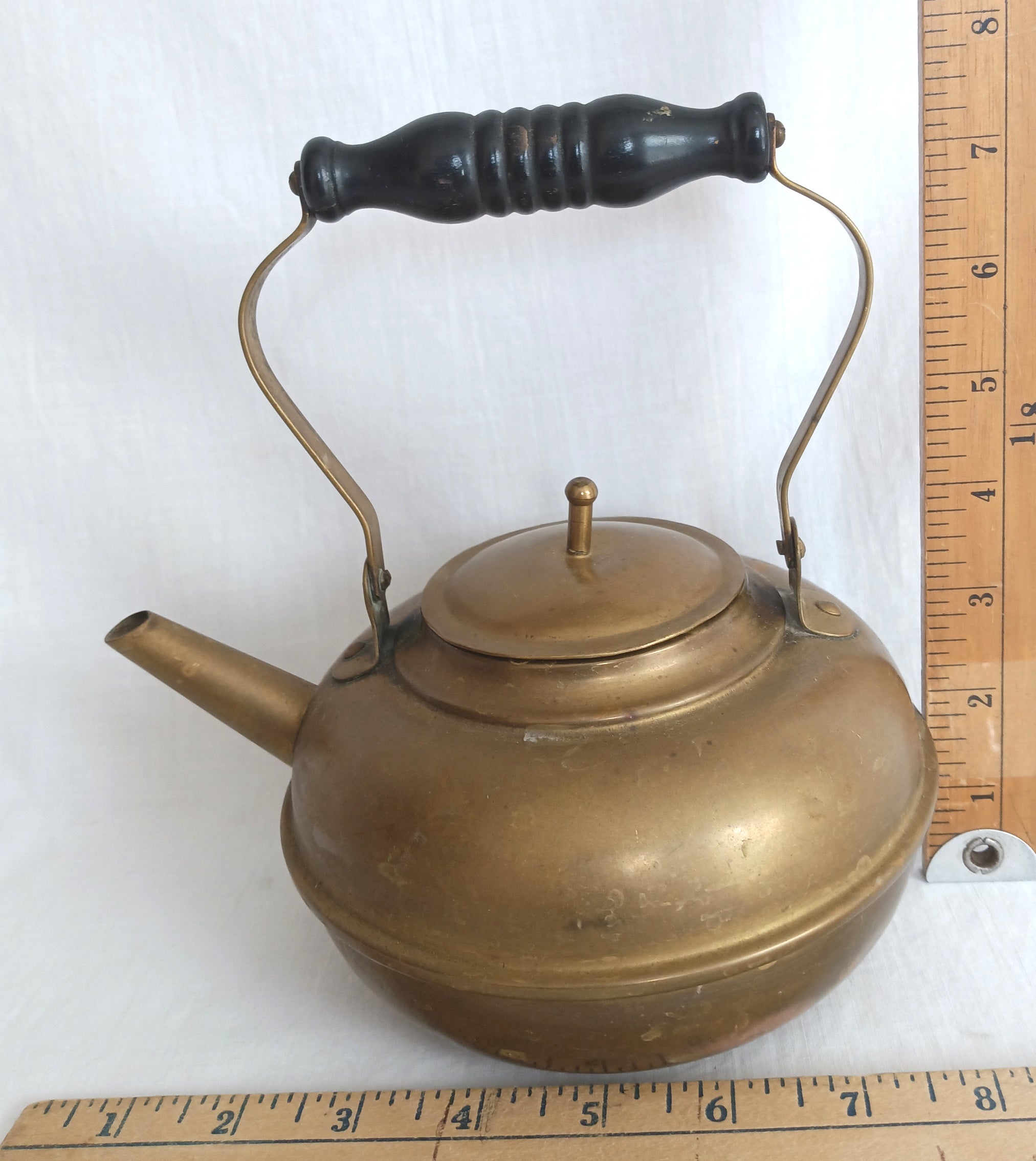 Brass good Kettle With Brass Handle And Spout Indian Copper Teapot