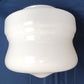 Art Deco Milk Glass Schoolhouse Ceiling Light Fixture Lampshade Hanging Pendant Unique Shape Center Button Replacement Shade 6” Fitter