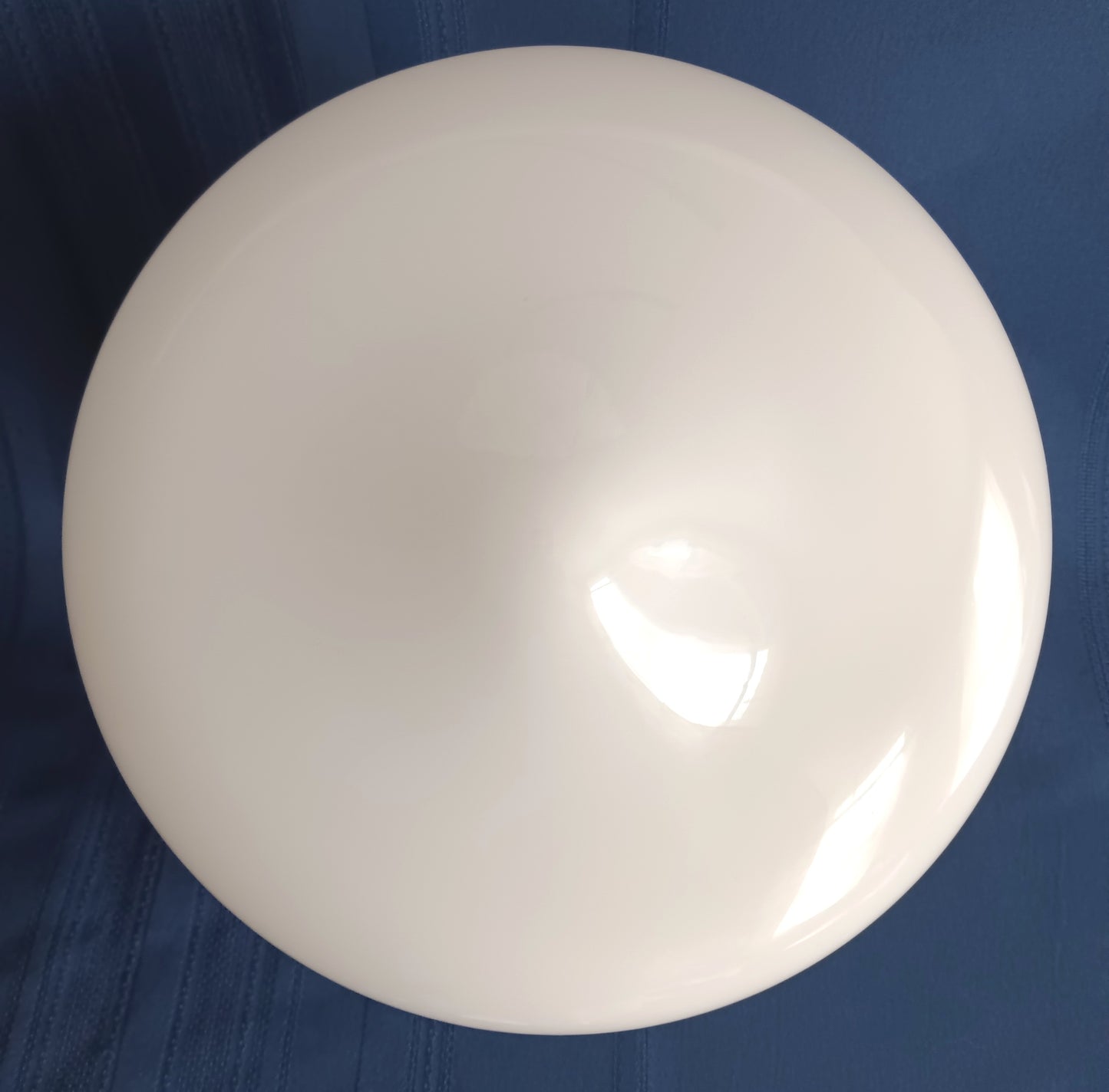 Art Deco Milk Glass Schoolhouse Ceiling Light Fixture Lampshade Hanging Pendant Unique Shape Center Button Replacement Shade 6” Fitter