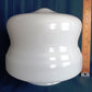 Art Deco Milk Glass Schoolhouse Ceiling Light Fixture Lampshade Hanging Pendant Unique Shape Center Button Replacement Shade 6” Fitter