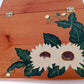 Arts & Crafts Box Solid Wood Writing Small Portable Secretary Lap Desk Hand Painted Sunflower Slant Lid Mortise Tenon Joints Storage Box-NOS