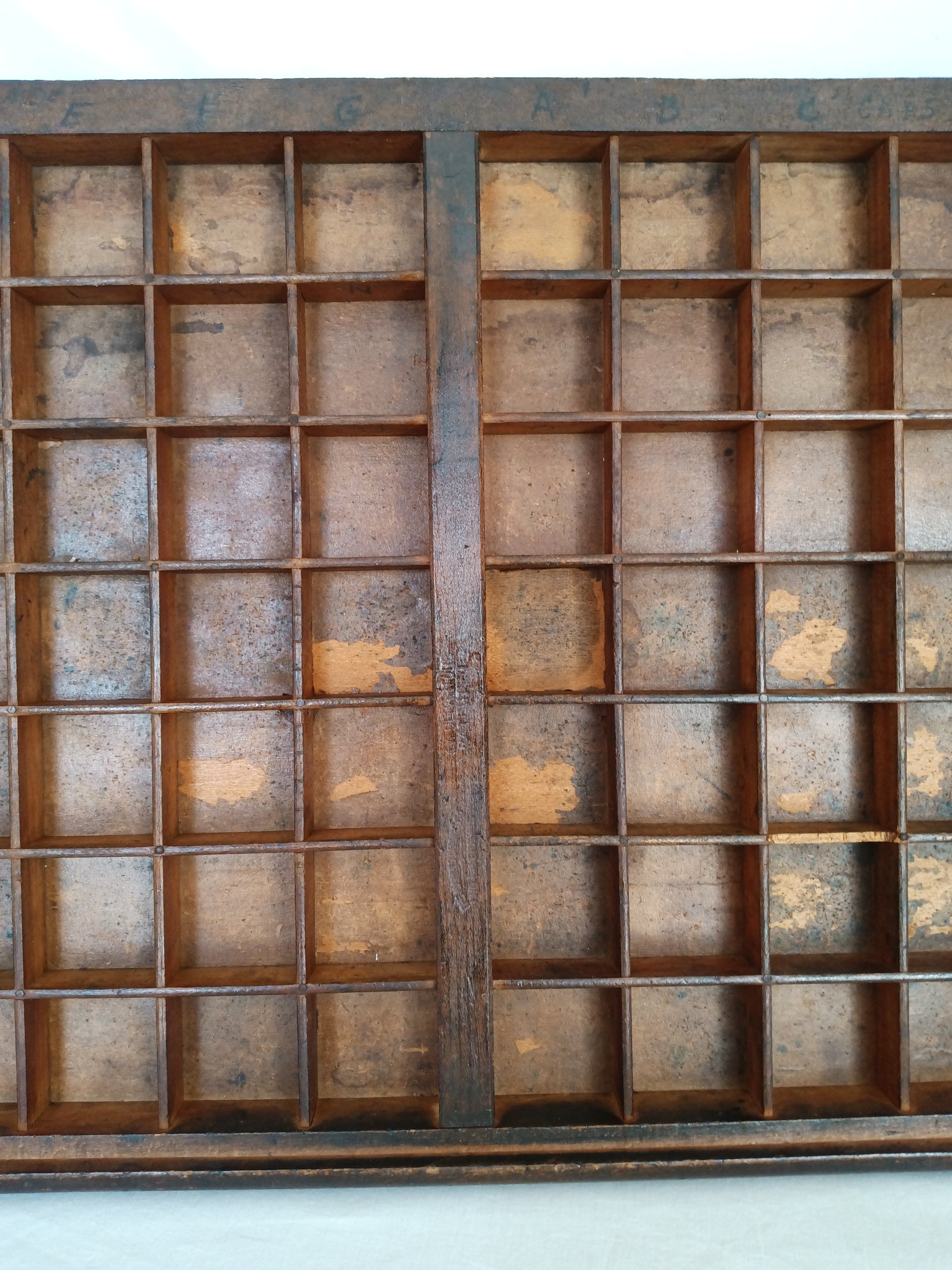 Vintage Wooden deals Typeset Drawer Shadow Box Display Case 32