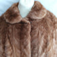 Vintage Blonde Beige Mink Coat Women Long Sleeves Winter Genuine Fur Coat - 3/4 Length Size M- L Made in USA