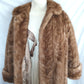 Vintage Blonde Beige Mink Coat Women Long Sleeves Winter Genuine Fur Coat - 3/4 Length Size M- L Made in USA