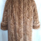 Vintage Blonde Beige Mink Coat Women Long Sleeves Winter Genuine Fur Coat - 3/4 Length Size M- L Made in USA