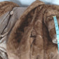 Vintage Blonde Beige Mink Coat Women Long Sleeves Winter Genuine Fur Coat - 3/4 Length Size M- L Made in USA