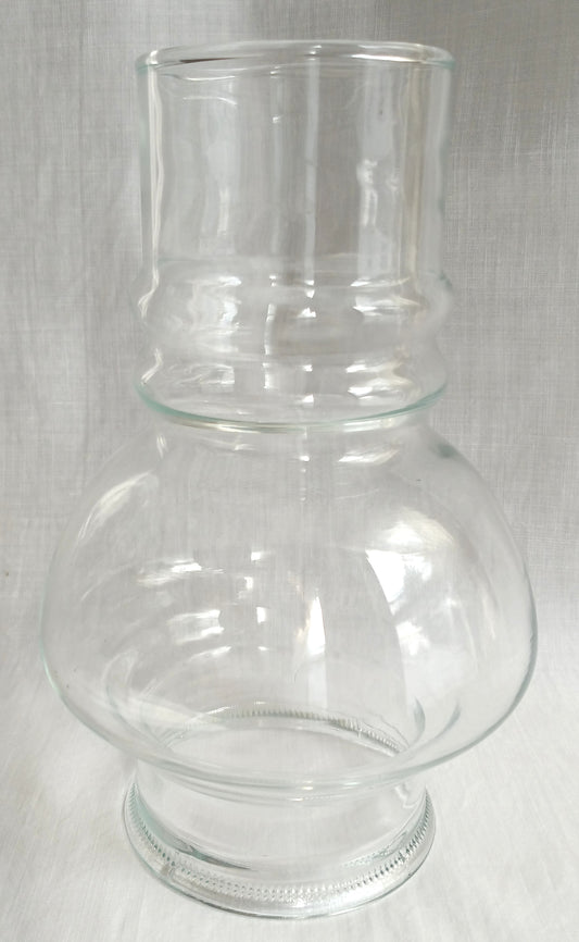 Vintage Clear Borosilicate Glass Lampshade Hurricane Chimney Replacement Cover Light Oil or Electric Table Lamp Retro Lighting 3 1/4” Fitter