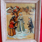 Vintage Impressionism Painting Folk Art Russian Folktale The Snow Maiden Oil Painting on Board Covered w/Enamel Paint Distress Oak Frame Artist Signed Igor Kulagin