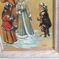 Vintage Impressionism Painting Folk Art Russian Folktale The Snow Maiden Oil Painting on Board Covered w/Enamel Paint Distress Oak Frame Artist Signed Igor Kulagin