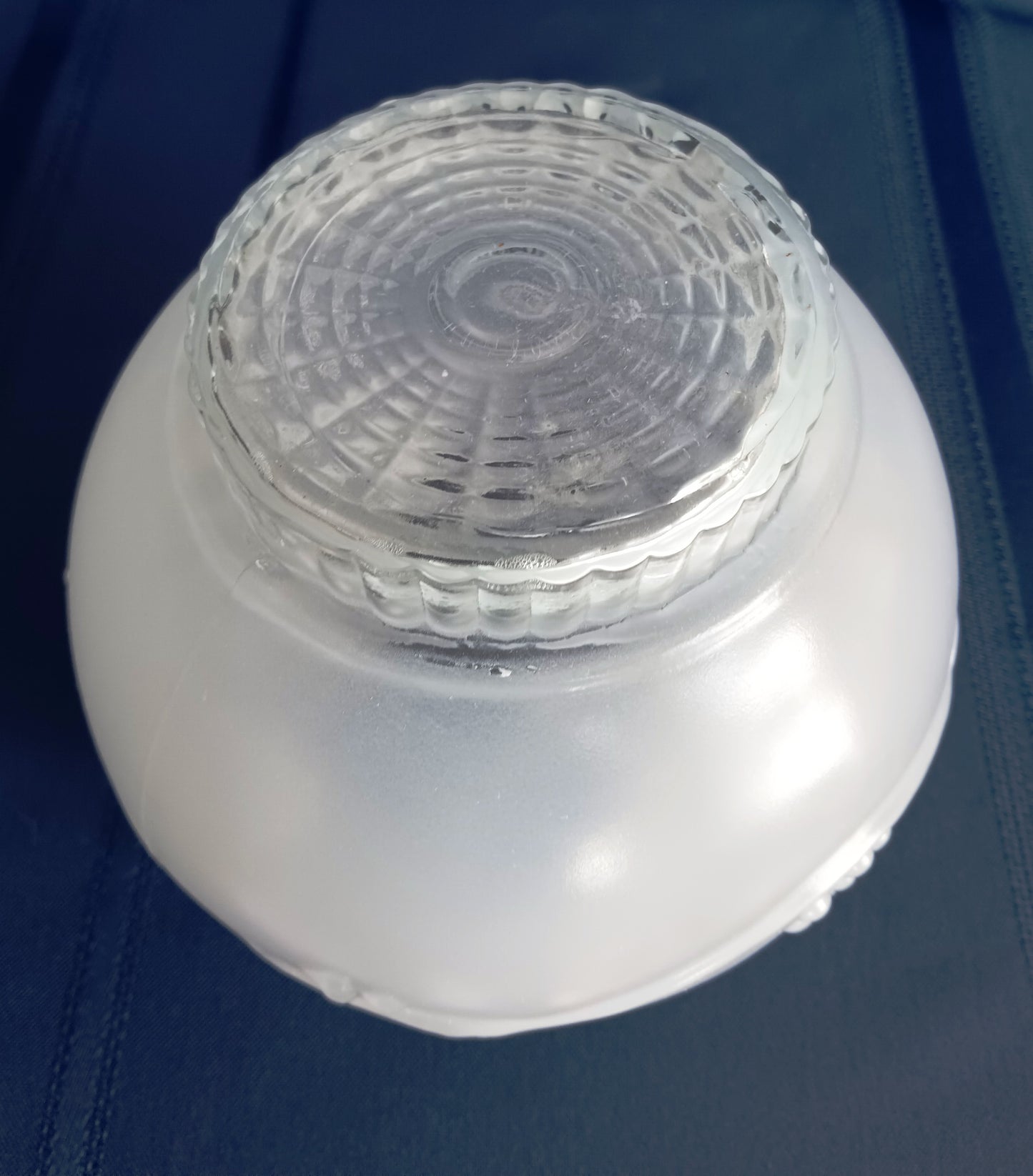 Vintage Frosted Clear Glass Shade Light Ceiling/Wall Fixture Round Lampshade 3D Design Floral Small Cover Globe Retro Lighting 3.25" Fitter