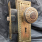 5 available Antique Vintage Old Reclaimed Salvaged Interior Egg Dart Brass Steel Door Lockset Knob Plate Lock