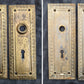 5 available Antique Vintage Old Reclaimed Salvaged Interior Egg Dart Brass Steel Door Lockset Knob Plate Lock