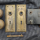 5 available Antique Vintage Old Reclaimed Salvaged Interior Egg Dart Brass Steel Door Lockset Knob Plate Lock