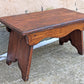 Small Vintage Antique Old Homemade Handmade Solid Cherry Wood Wooden Table Foot Step Stool Plant Stand Side Accent Chair Seat Garden Bench