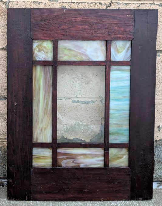 2 available 25"x32" Antique Vintage Old Reclaimed Salvaged Wood Wooden Cabinet Doors Windows Slag Stained Wavy Glass