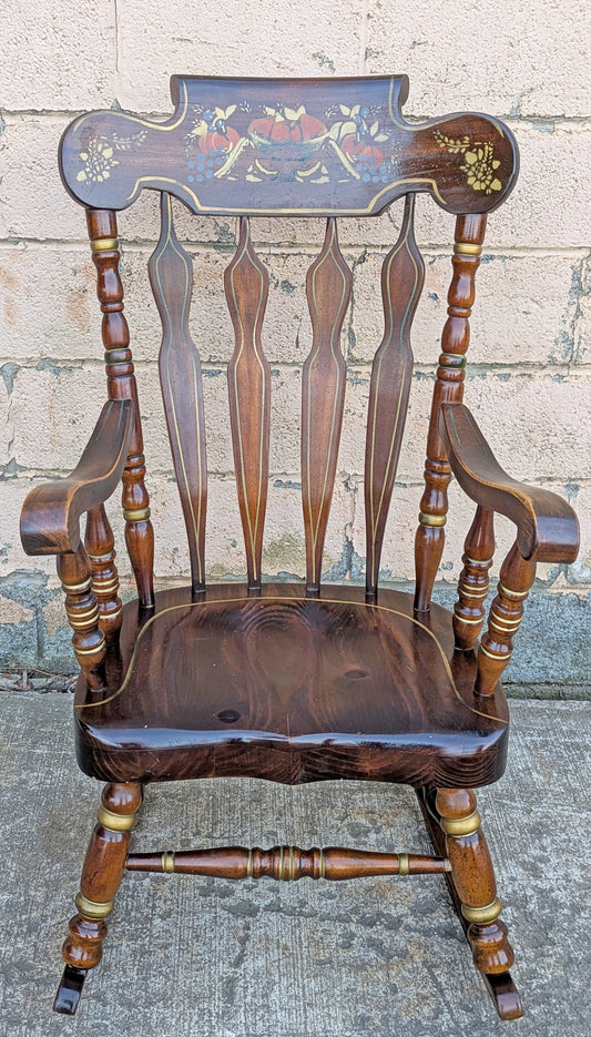 Antique Vintage Old Victorian Style Victorian SOLID Wood Wooden Child Childrens Kids Rocking Chair Rocker