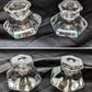 2 Pair available BIG Antique Vintage Old Salvaged Reclaimed 6-sided Hexagon Glass Drawer Cabinet Furniture Door Knob Pull Handle