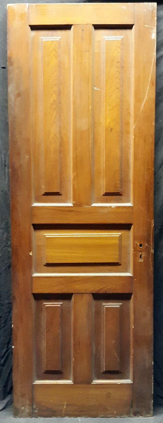 27"x79" Antique Vintage Old Salvaged Reclaimed Victorian SOLID Wood Wooden Interior Doors 5 Five Raised Panels